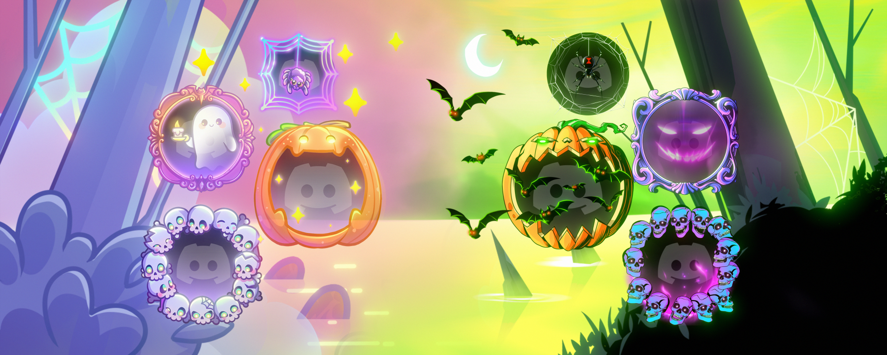 A preview of the Trick or Treat Avatar Decorations.